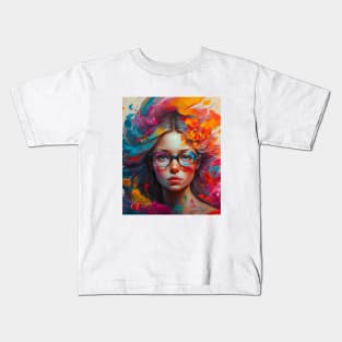 Colorful ophthalmologist valentines abstract ,brafdesign Kids T-Shirt